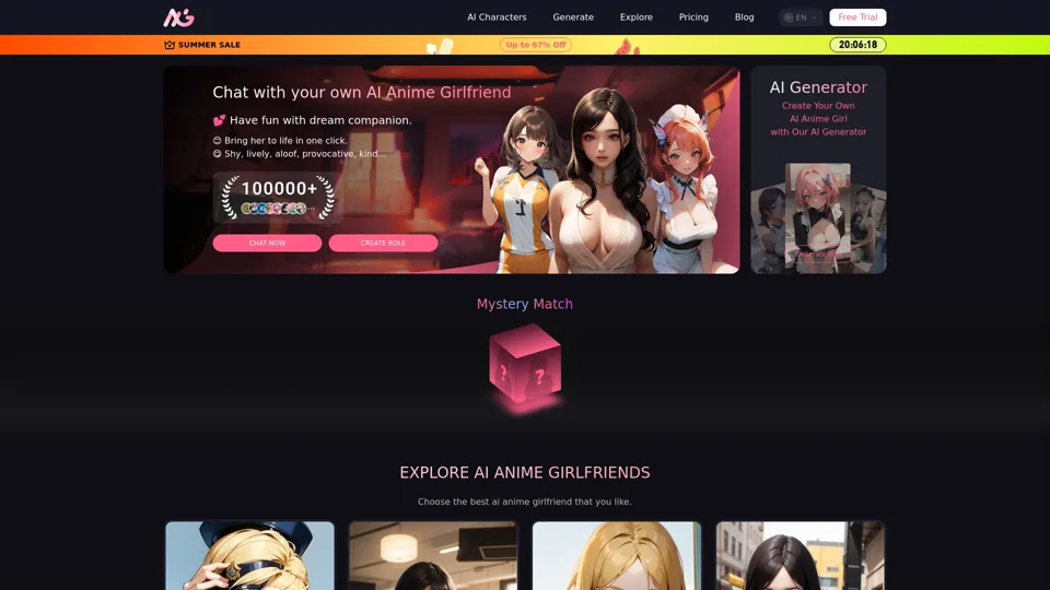 AI Anime Girlfriend - Chat With Your AI Anime Girlfriend & Create Your Anime Girl