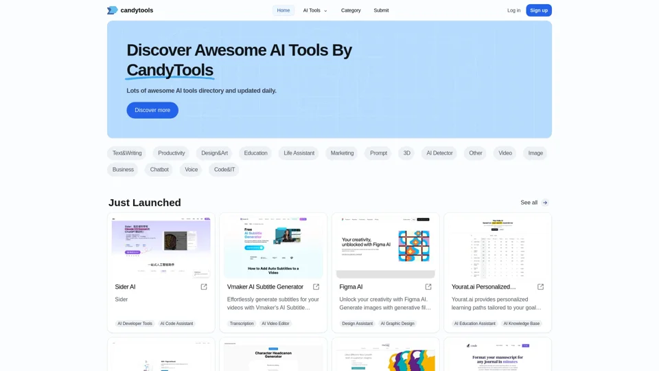 Candytools AI AI: Awesome AI tools Directory & AI Tools List