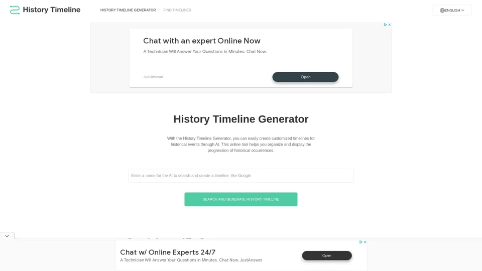 History Timeline Generator - A Tool for Making Personalized Historical Timelines