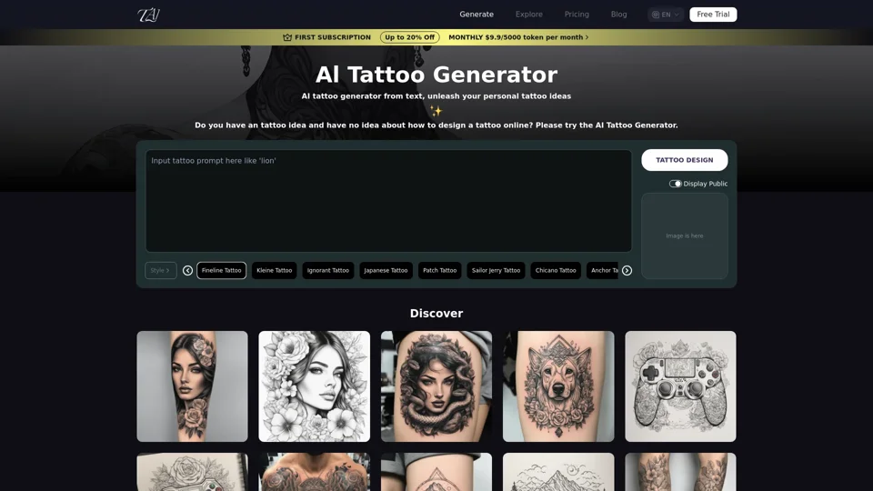 Al Tattoo Generator