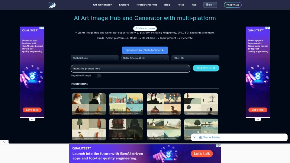 ArtiverseHub - AI Art Generator