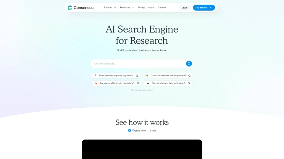 Consensus: AI-powered Academic Search Engine