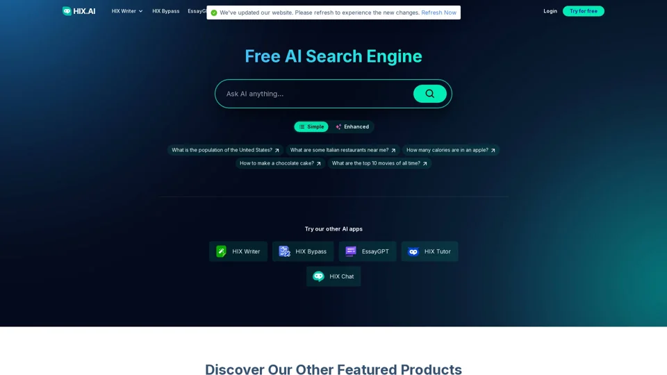 Ask AI - AI Search Engine - Free & Accurate Answers | HIX AI