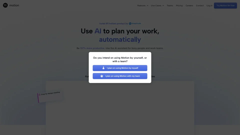 AI Calendar | Meet Motion's AI Calendar Assistant (Try for Free)