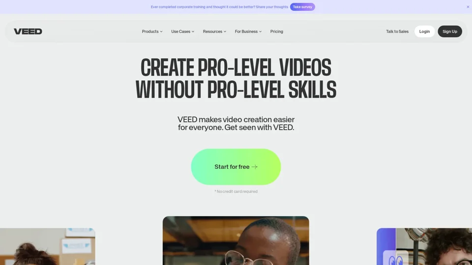 VEED.IO - AI Video Editor - Fast, Online, Free