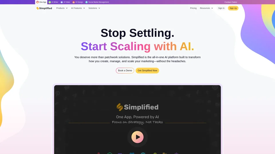 Simplified: An Easy to Use All-In-One App For Modern Marketing Teams