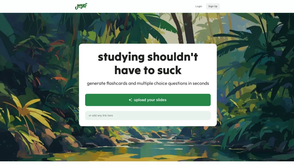 Jungle | Create flashcards in seconds, not hours