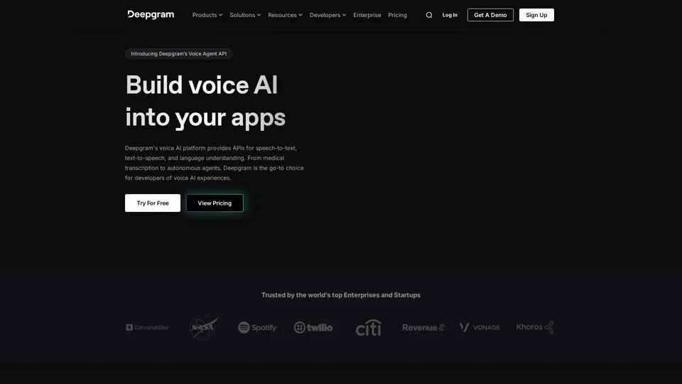 Deepgram Voice AI: Text to Speech + Speech to Text APIs | Deepgram