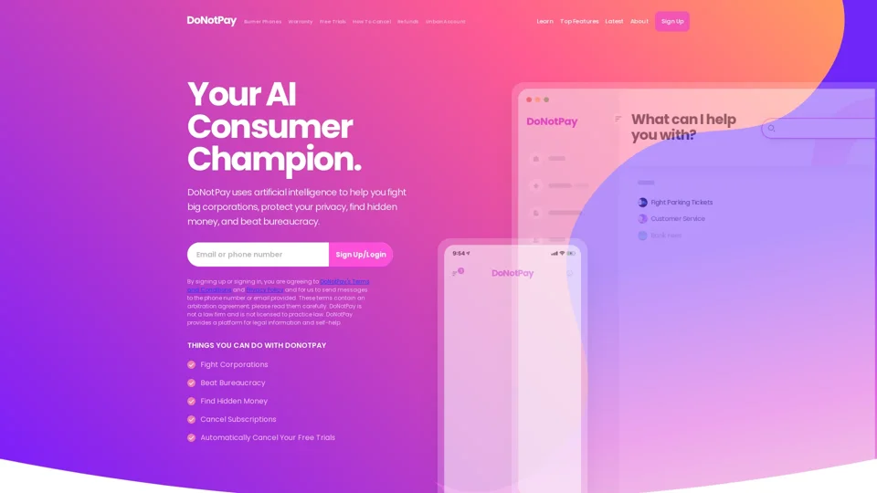 DoNotPay - Your AI Consumer Champion