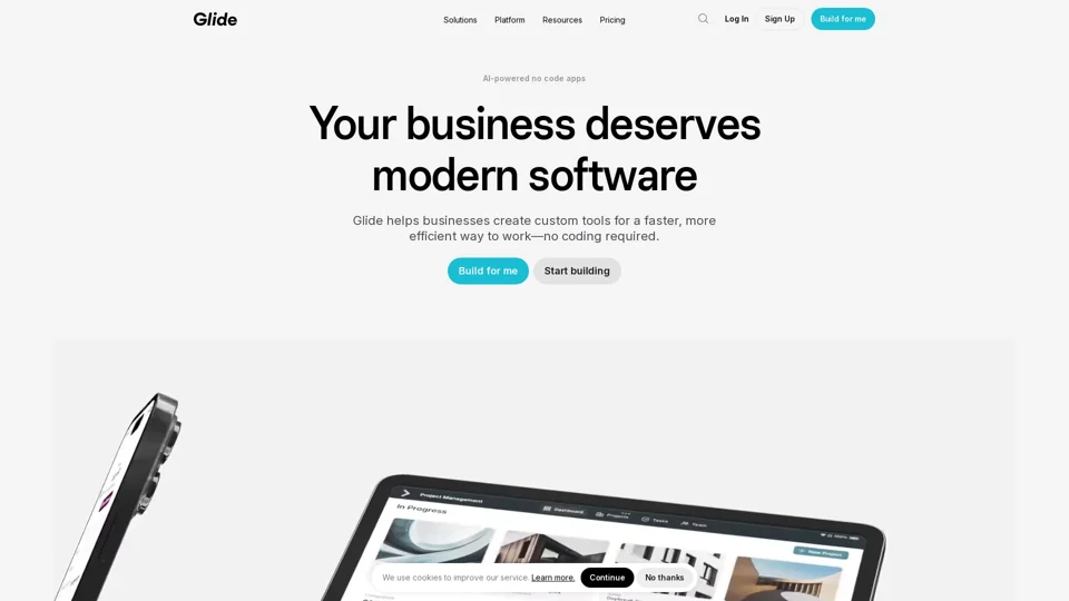 No Code App Builder: Create Custom, AI-Powered Apps | Glide