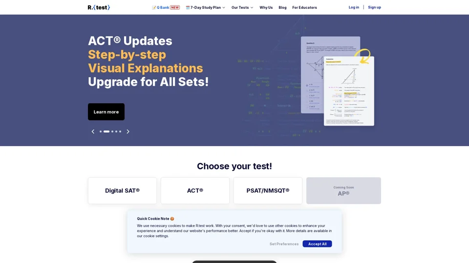 AI-Powered SAT® & ACT® Practice Test Online: Get Result in 40 Minutes - R.test