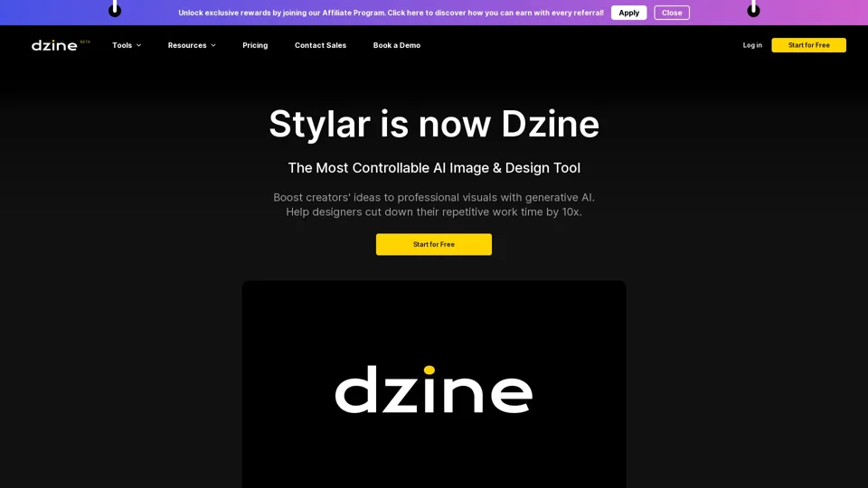 Dzine (formerly Stylar.ai) - The Most Controllable AI Image & Design Tool