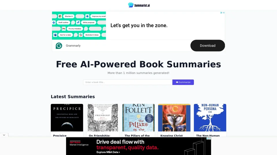 Summarist.ai - Free AI-Powered Book Summaries | Discover, Learn & Grow