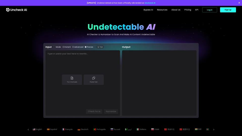 Uncheck AI: Undetectable AI Free & Best AI Detector Online