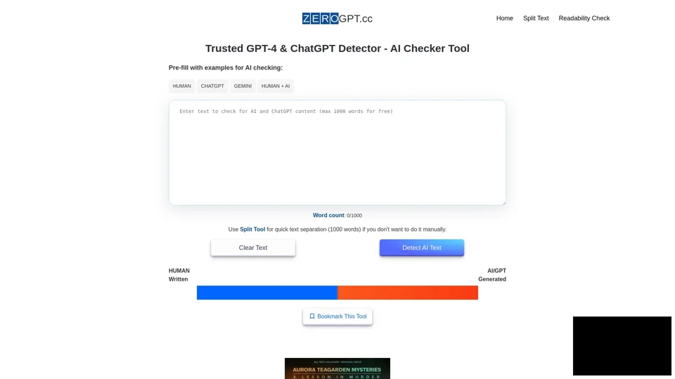 ZeroGPT | Free ChatGPT Detector, AI Checker | GPTZero