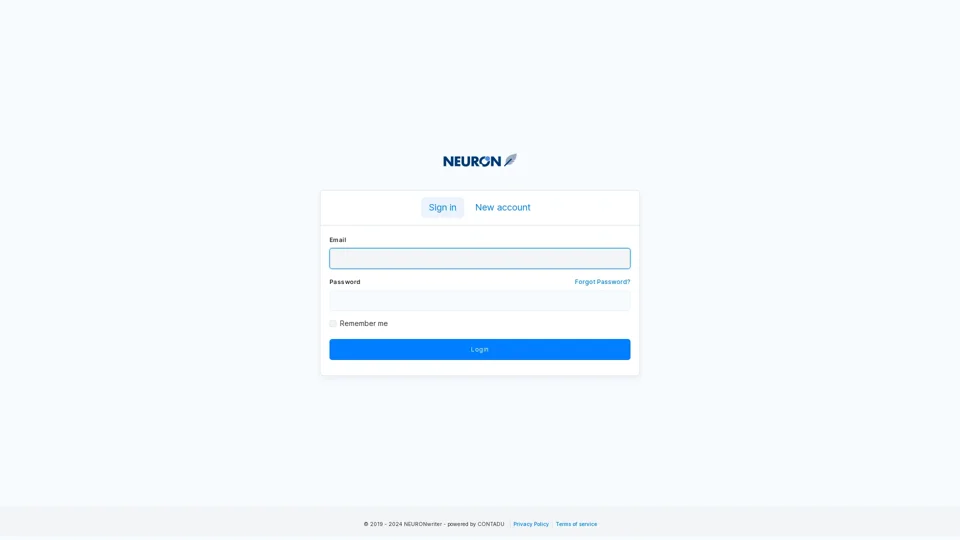 Login | NEURONwriter - powered by CONTADU