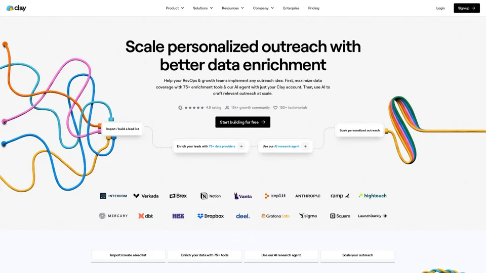 Clay - Uplevel your data enrichment. Scale personalized outreach.