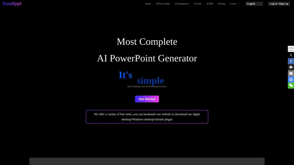 Smallppt : Create Stunning AI Presentations & Mind Maps