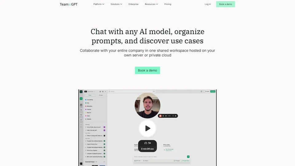 Enterprise AI software for teams between 2 and 20,000 | Team-GPT