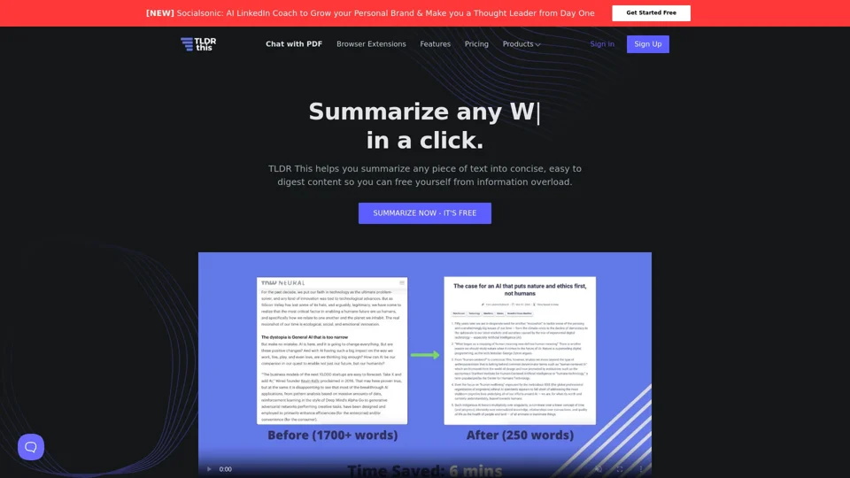 TLDR This - Article Summarizer & Online Text Summarizing Tool