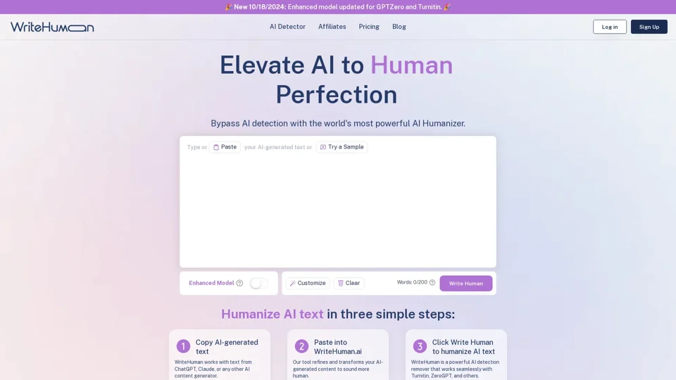 WriteHuman: Undetectable AI and AI Content Humanizer