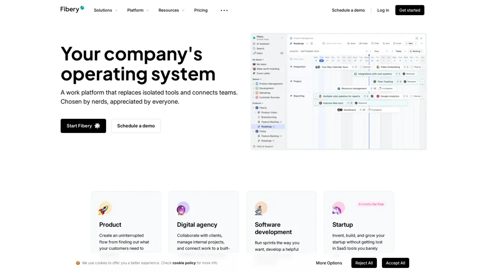 Your company's operating system — Fibery