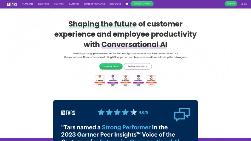 Tars - Shaping the future of customer experience and employee productivity with Conversational AI