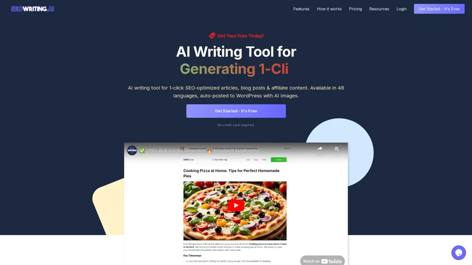 SEO WRITING - AI Writing Tool for 1-Click SEO Articles