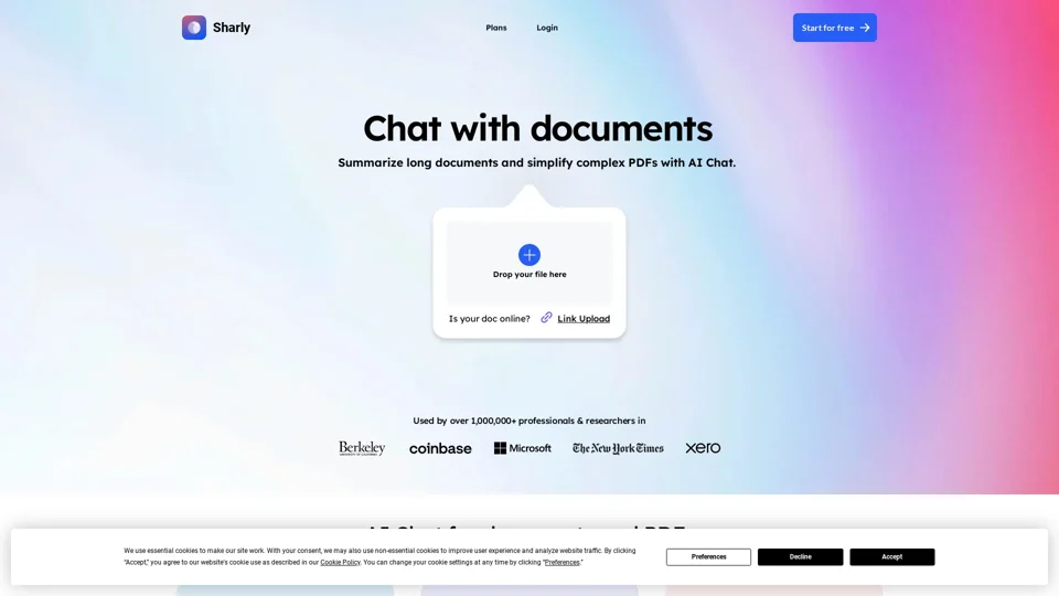 Sharly AI | Chat with any document and PDF