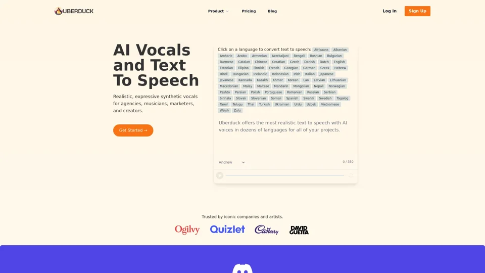 AI Vocals and Text To Speech | Uberduck