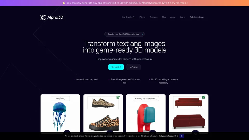 Transform text and 2D images into 3D assets with generative AI for free - Alpha3D